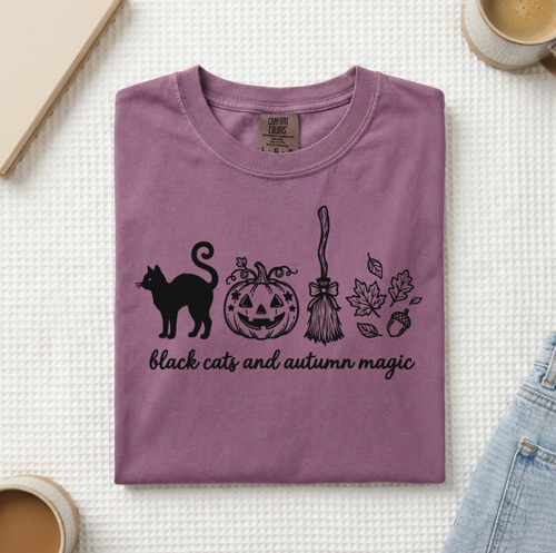 Black Cats & Autumn Magic T-Shirt (A)