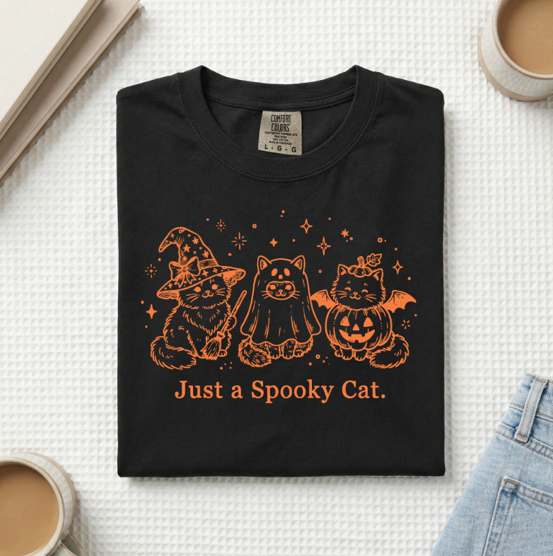 Just A Spooky Cat T-Shirt (A)