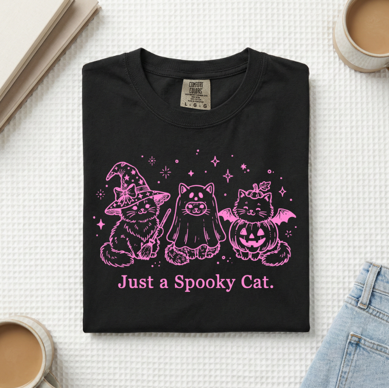Just A Spooky Cat T-Shirt (A)