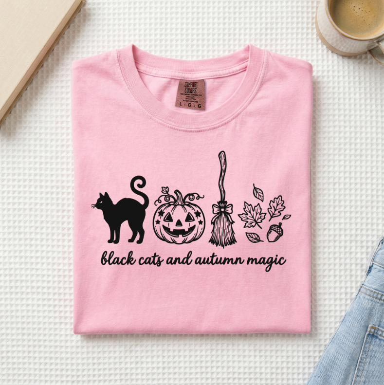 Black Cats & Autumn Magic T-Shirt (A)