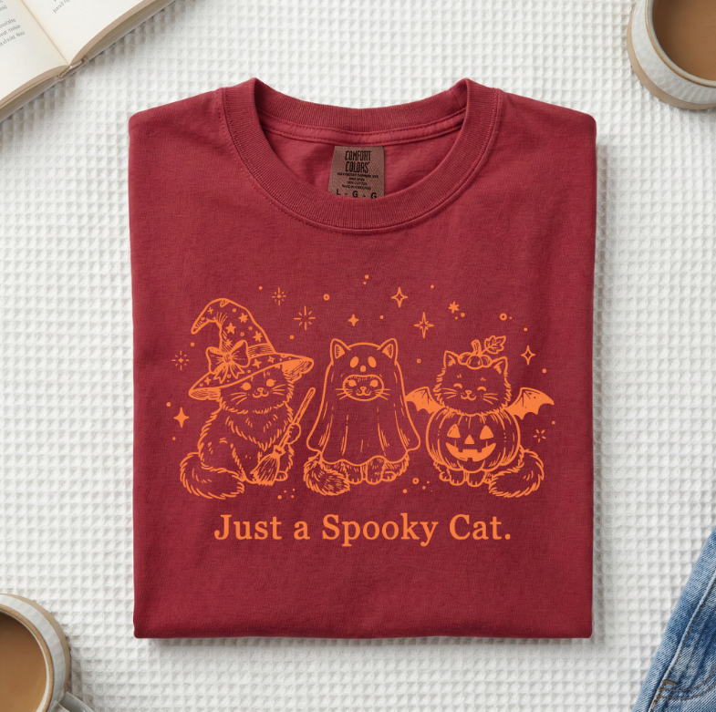 Just A Spooky Cat T-Shirt (A)