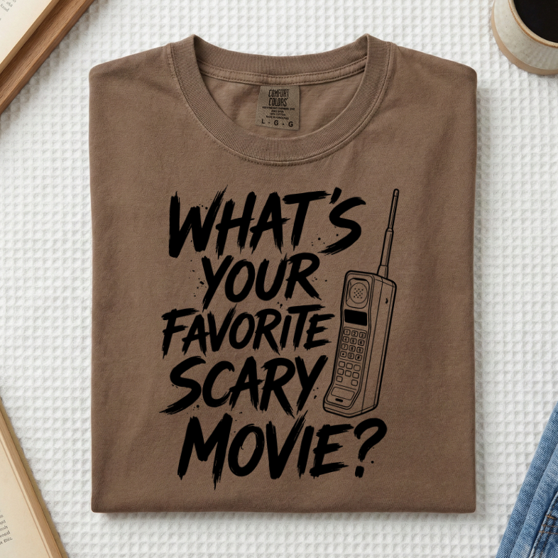 What's Your Favorite Scary Movie Saying T-Shirt (A)