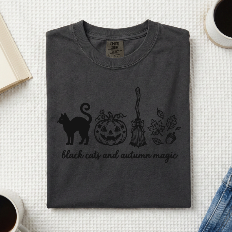 Black Cats & Autumn Magic T-Shirt (A)