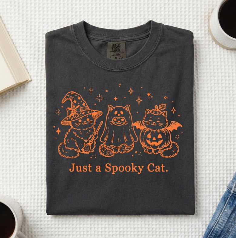 Just A Spooky Cat T-Shirt (A)