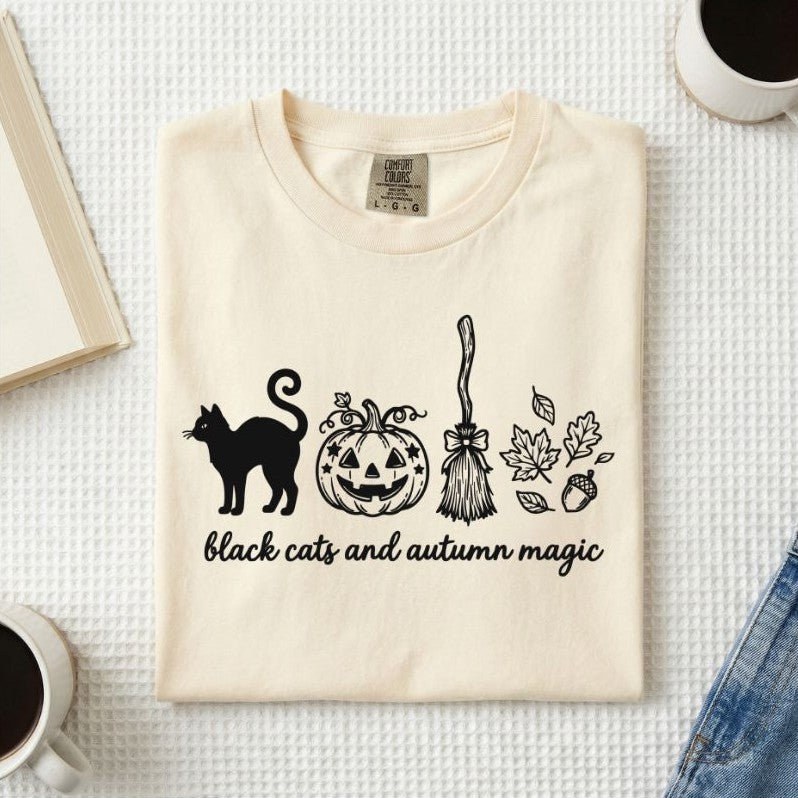 Black Cats & Autumn Magic T-Shirt