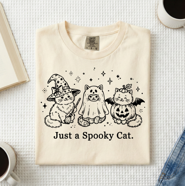 Just A Spooky Cat T-Shirt (A)