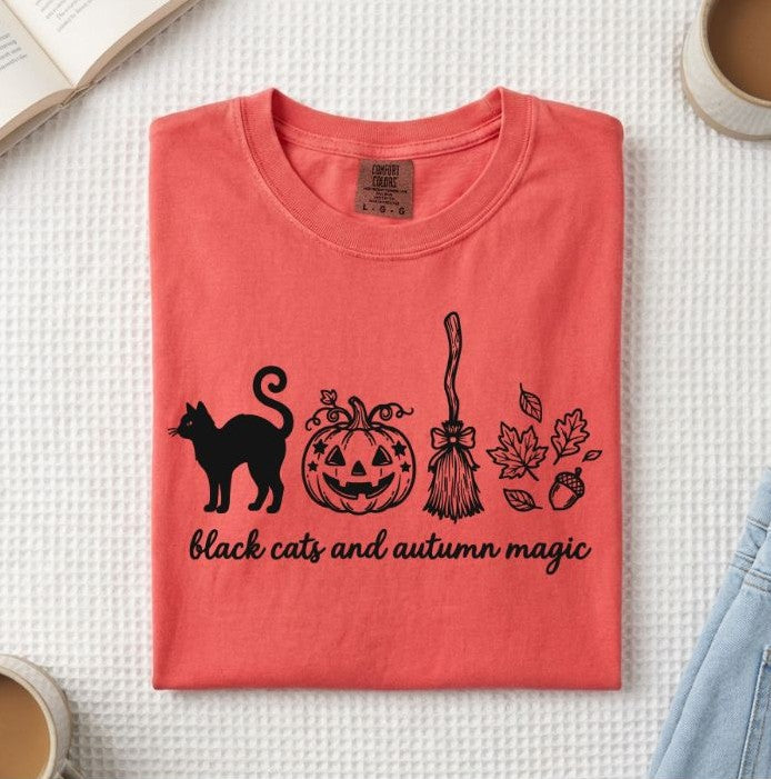 Black Cats & Autumn Magic T-Shirt (A)
