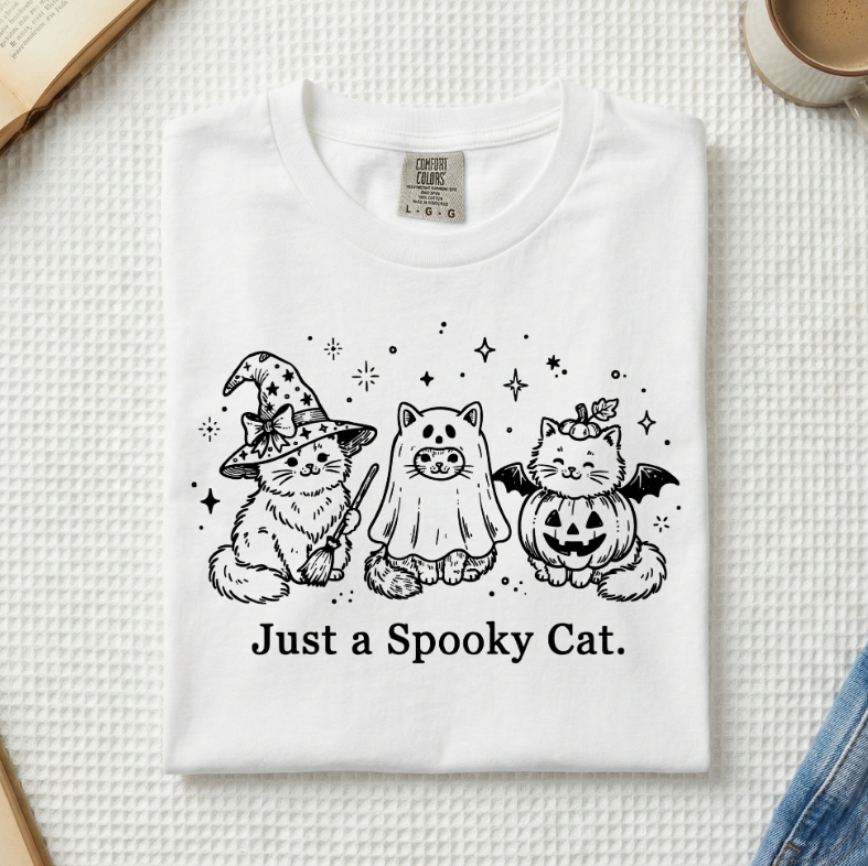 Just A Spooky Cat T-Shirt (A)