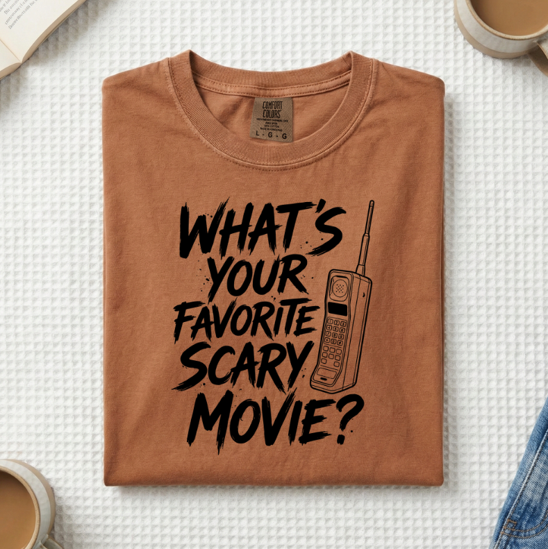 What's Your Favorite Scary Movie Saying T-Shirt (A)