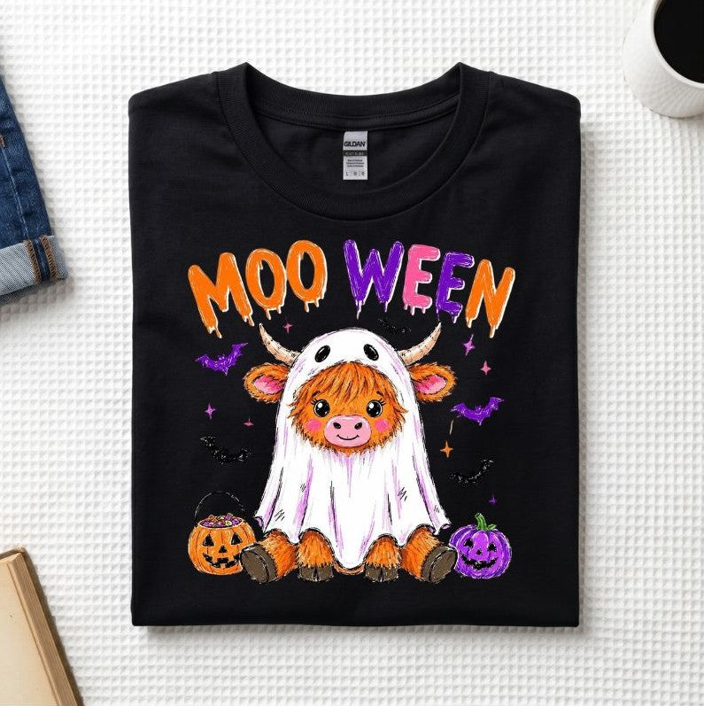 Moo-ween Highland Cow T-shirt