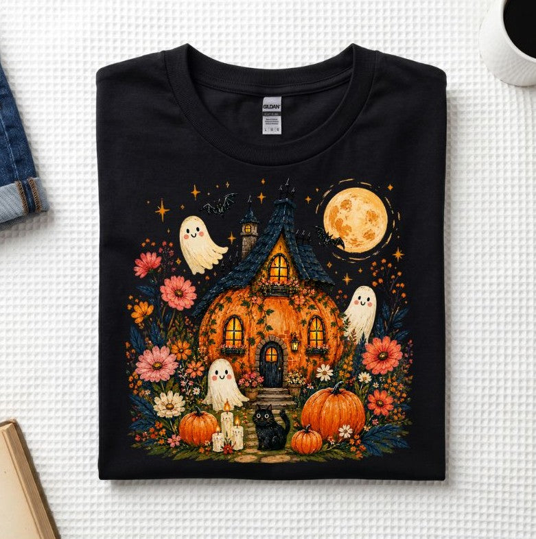 Halloween Pumpkin House T-Shirt
