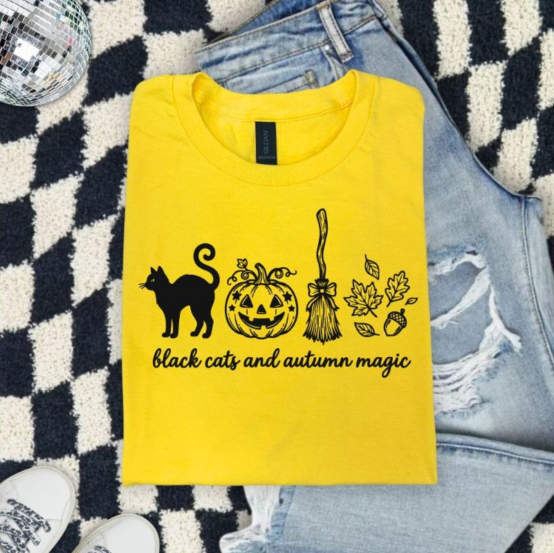 Black Cats & Autumn Magic T-Shirt