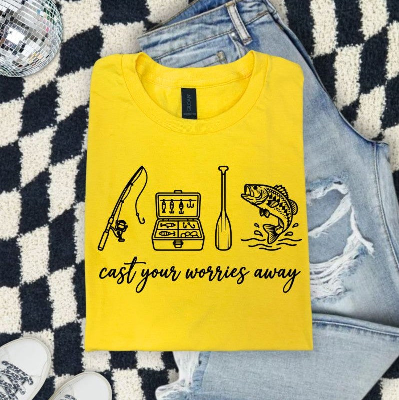 Cast Your Worries Away Fishing T-Shirt
