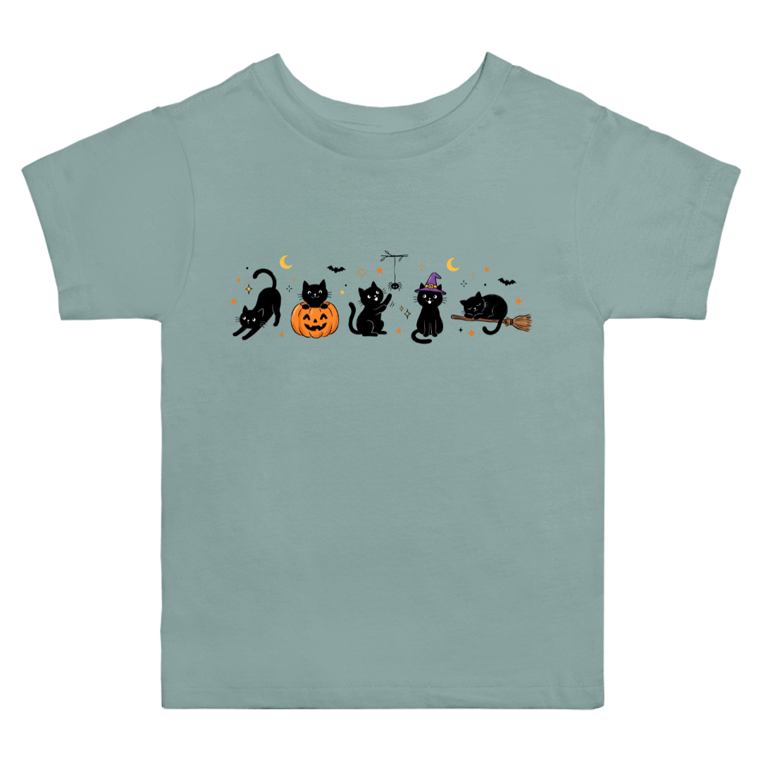 Halloween Black Cat Doodles T-Shirt (toddler)