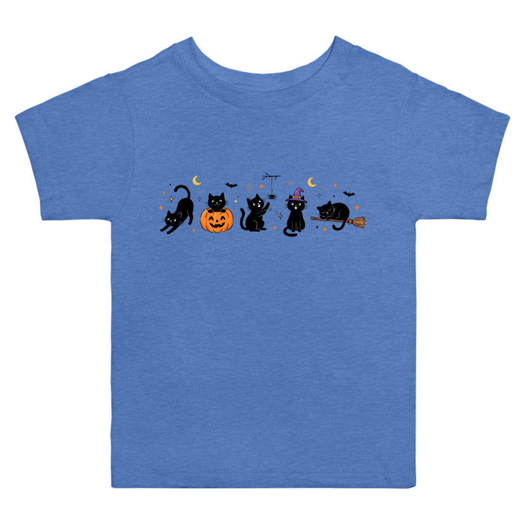 Halloween Black Cat Doodles T-Shirt (toddler)